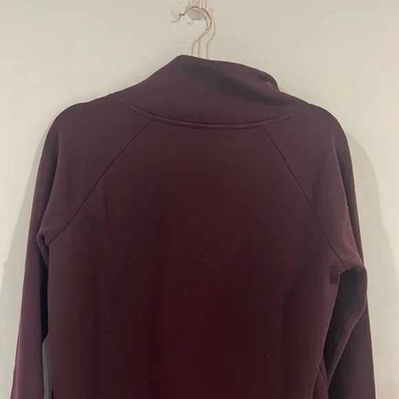 Athleta Decadent Chocolate Cozy Karma Asym Pullover size Small - Picture 12 of 16